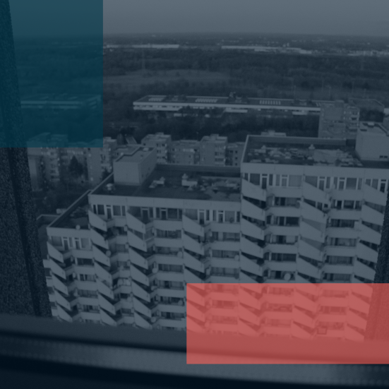 Udsigt fra boligblok til boligblok